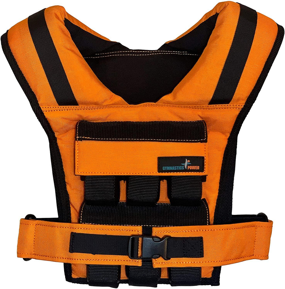 Gymnastics Power - Weighted Vest 25lb Removable Iron Weights for Men and Women Weighted Vest Workout for Calisthenics and Fitness Sport Training (Orange)