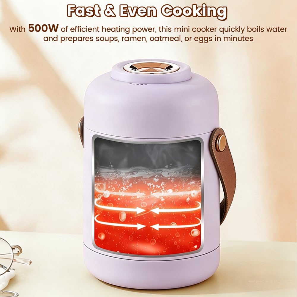 Mini Rice Cooker, 6 Cook Functions, LED Dispaly Reservation & Heat Preservation