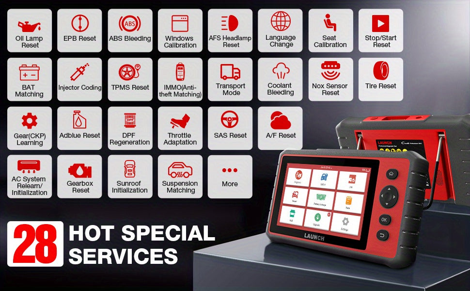 X431 CRP909E Full System Car Diagnostic Tool Airbag SAS TPMS EPB IMMO 28 Reset Function CRP909 Obd2 Scanner Code Reader 2 Year Update