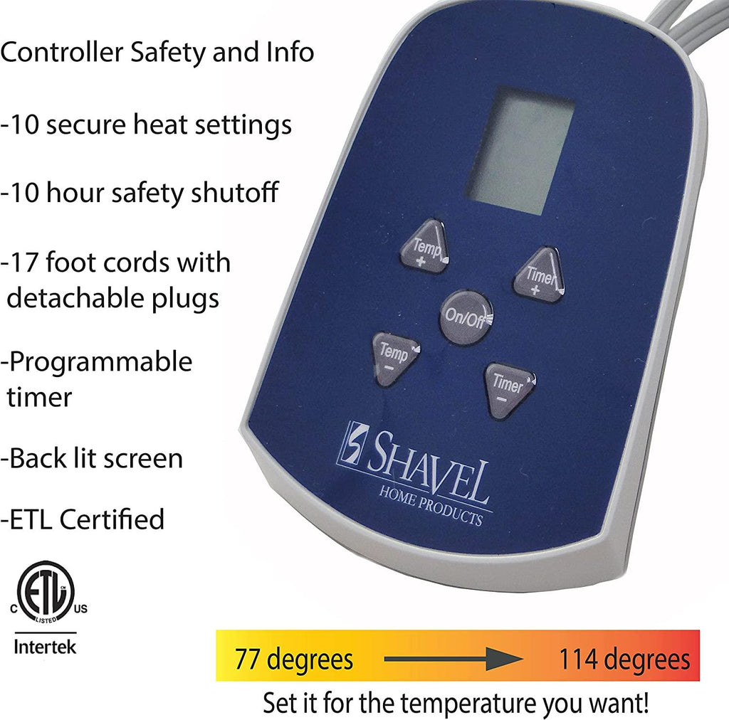 King-Size Heated Electric Blanket with Sherpa, Machine Wash &amp; Dry, Timer &amp; Safety Shutoff, 100Lx90W, Sand