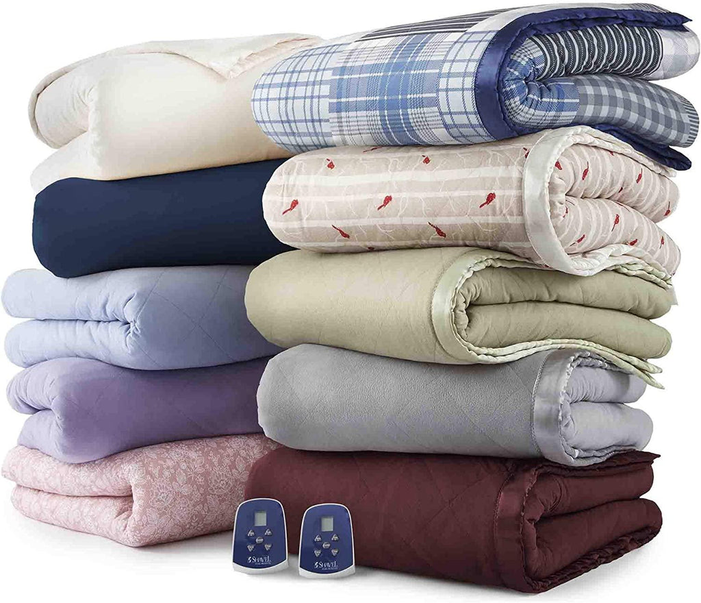 Twin-Size Heated Electric Blanket with Sherpa, Machine Wash &amp; Dry, Timer &amp; Safety Shutoff, 84Lx62W, Sand