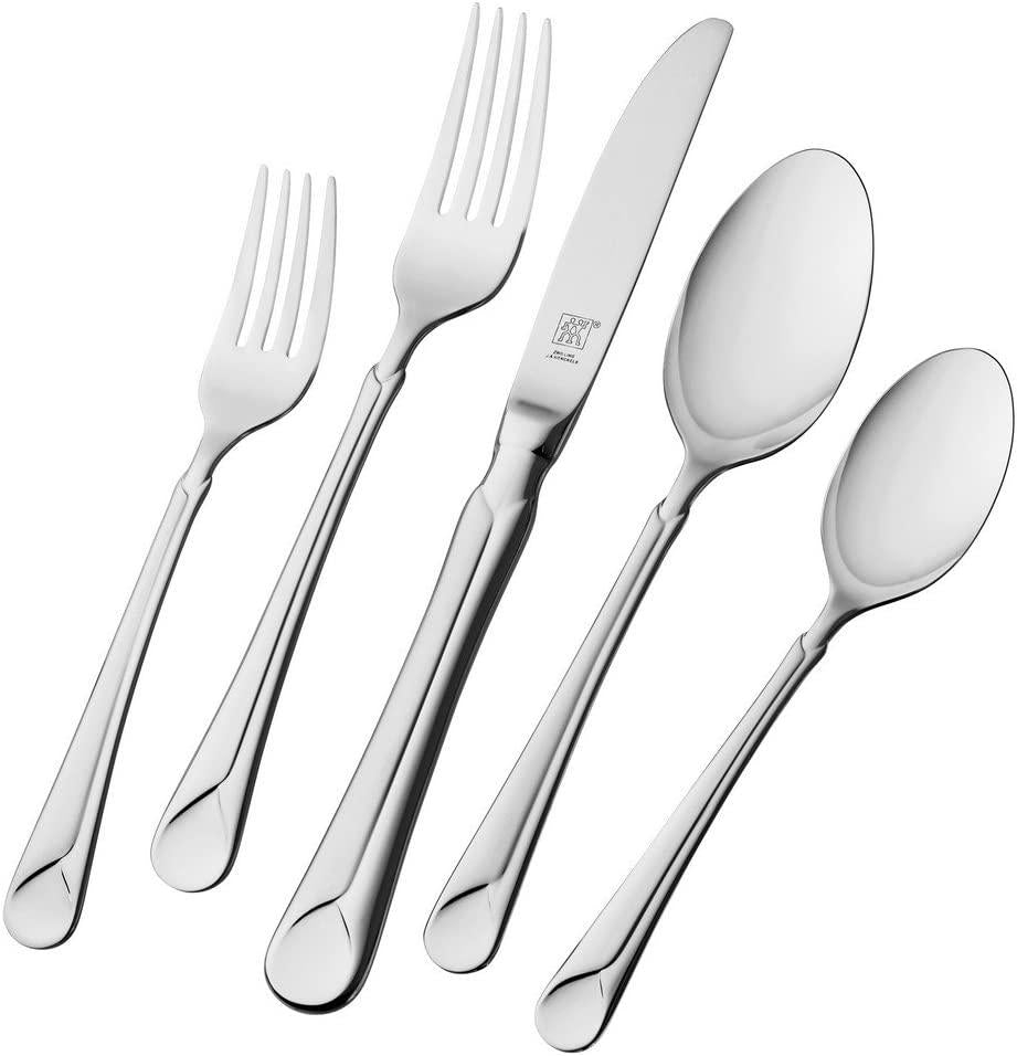 ZWILLING Provence 45-Piece 18/10 Stainless Steel Flatware Set, Silver
