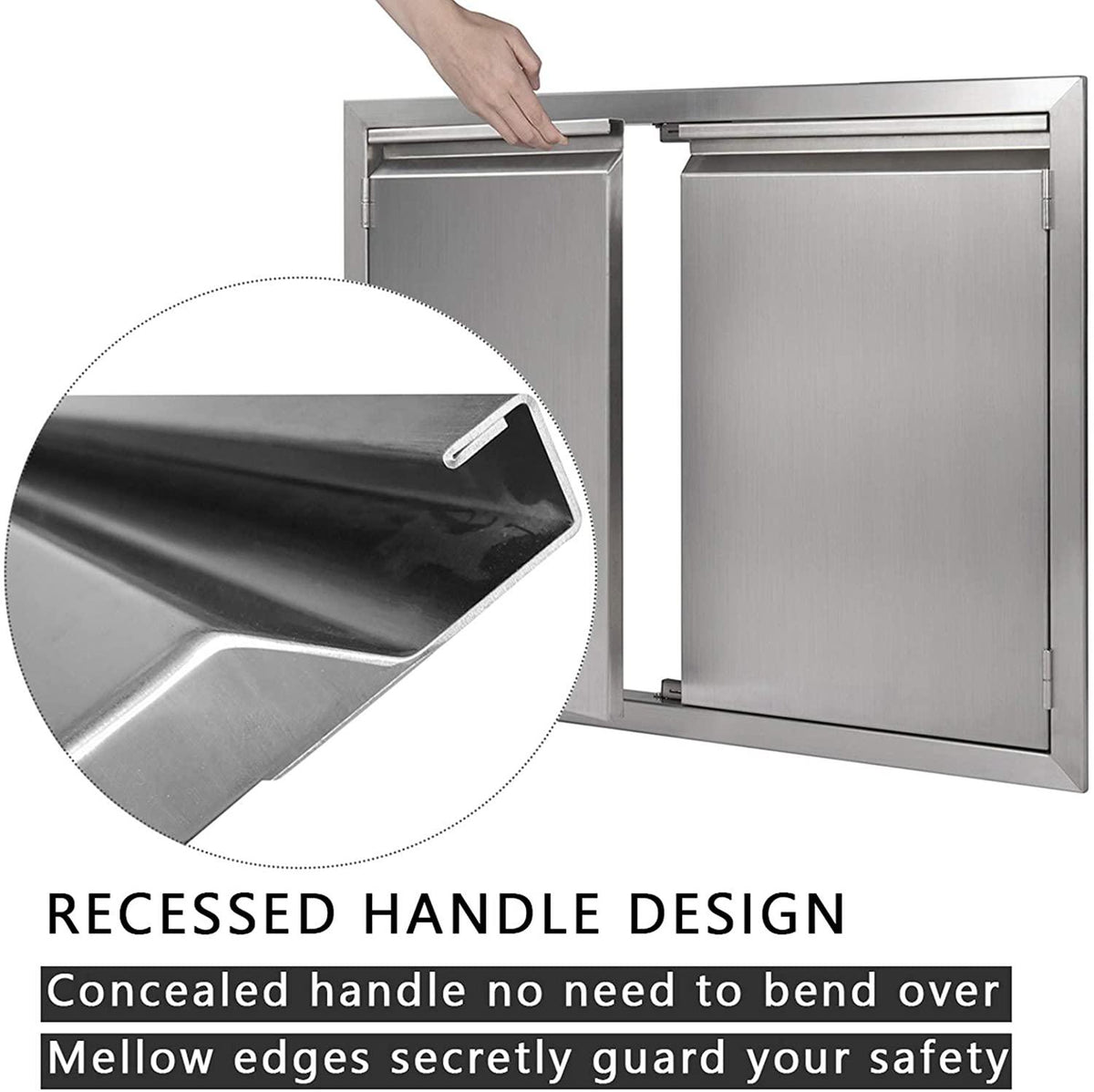BBQ Access Door 26" W X 24" H, 304  Steel Outdoor Kitchen Acces