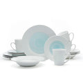 Annie Teal 16 Piece Dinnerware Set, Service for 4