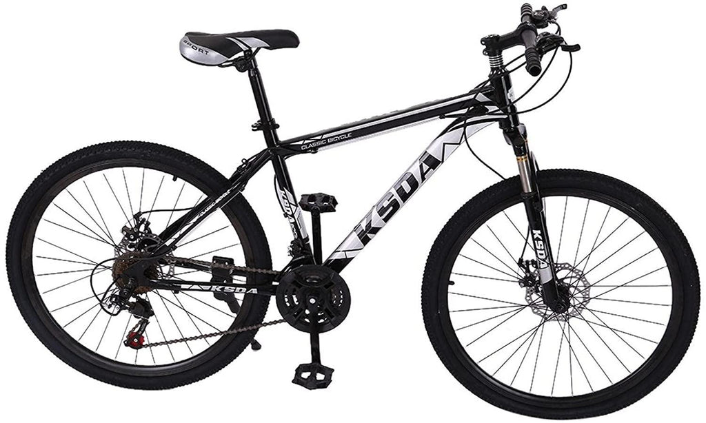 LVLONG Junior Aluminum Full Mountain Bike Stone Mountain 26 Inch 21-Speed Bicycle for Men and Women Student