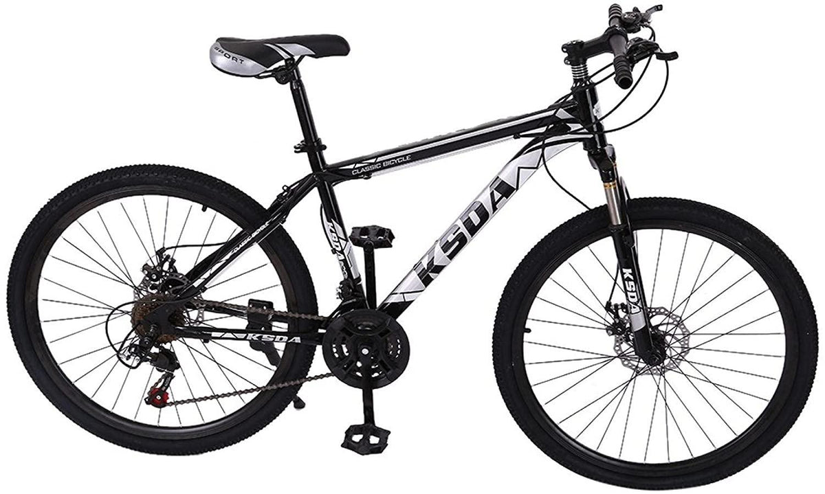 LVLONG Junior Aluminum Full Mountain Bike Stone Mountain 26 Inch 21-Speed Bicycle for Men and Women Student