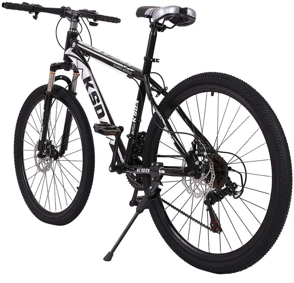 LVLONG Junior Aluminum Full Mountain Bike Stone Mountain 26 Inch 21-Speed Bicycle for Men and Women Student