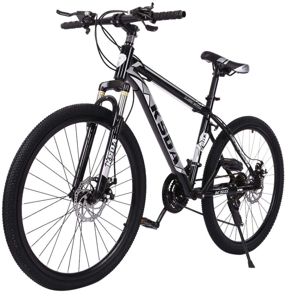 LVLONG Junior Aluminum Full Mountain Bike Stone Mountain 26 Inch 21-Speed Bicycle for Men and Women Student