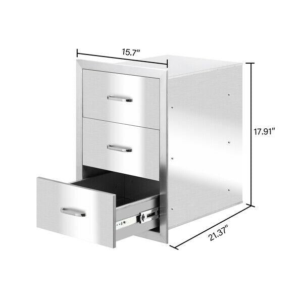 Multi-size BBQ Drawer Island Components Courtyard Oven Drawer Stainless Steel