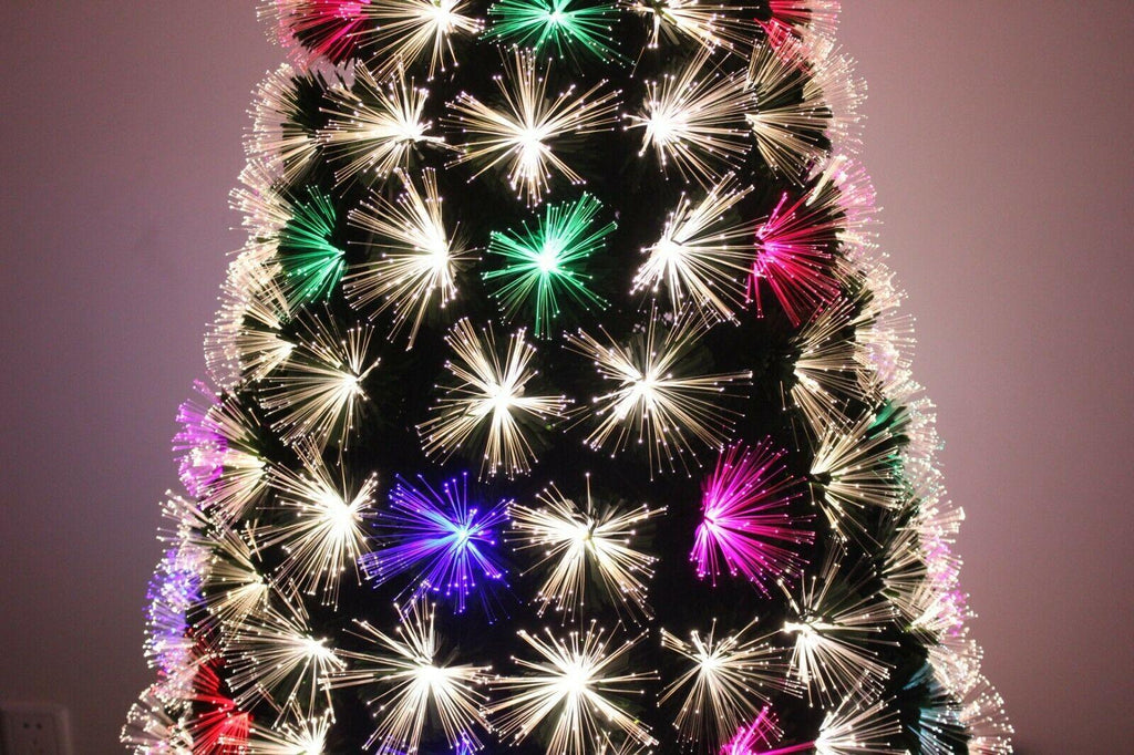 Color Changing Fiber Optic Christmas Tree With Multi-color LED Lights Pre-lit