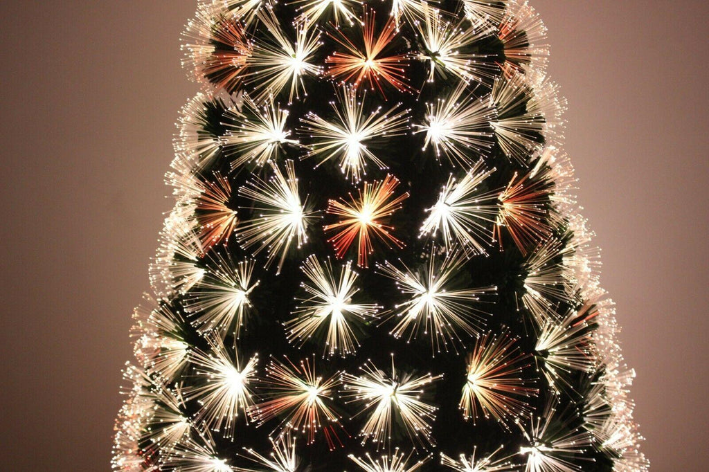 Color Changing Fiber Optic Christmas Tree With Multi-color LED Lights Pre-lit