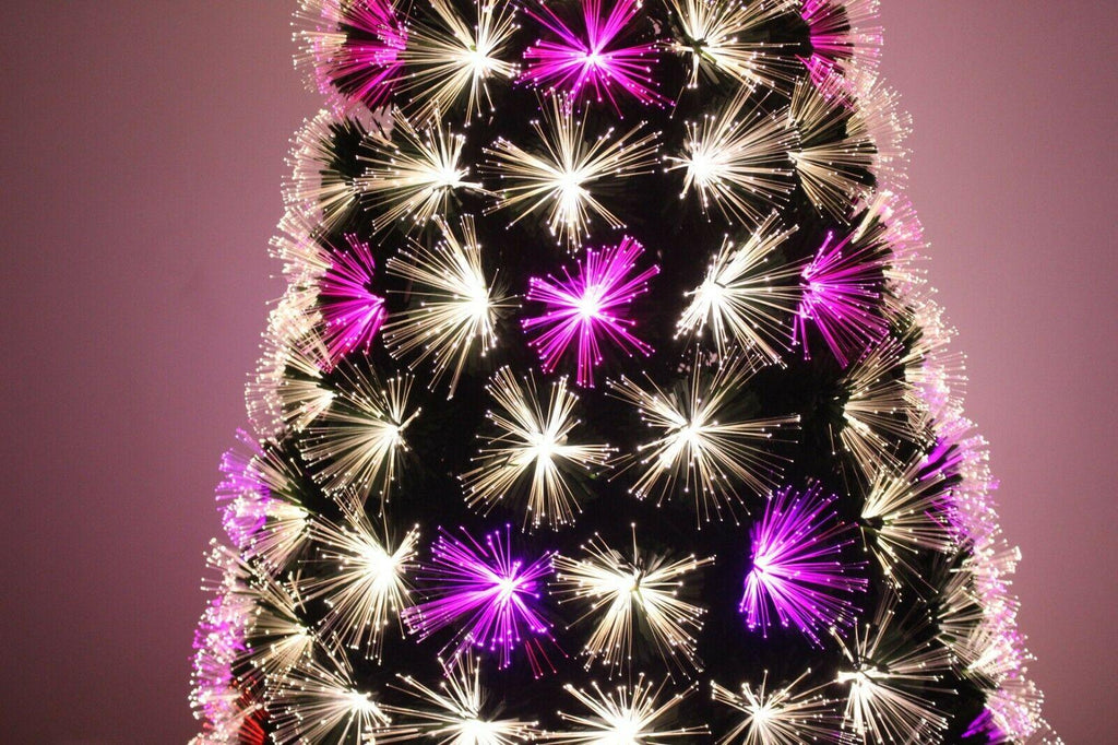 Color Changing Fiber Optic Christmas Tree With Multi-color LED Lights Pre-lit