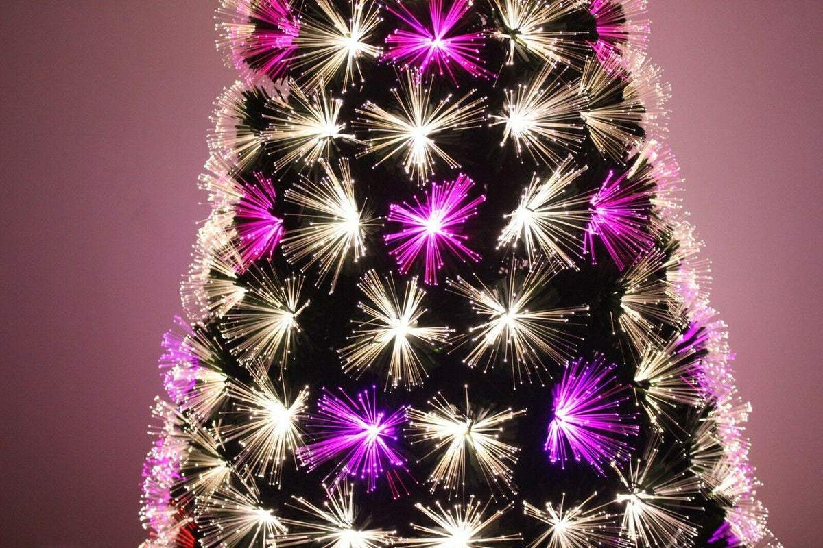 Color Changing Fiber Optic Christmas Tree With Multi-color LED Lights Pre-lit