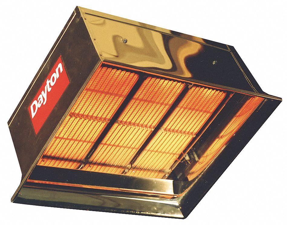 DAYTON 5VD65 Commercial NG Gas Infrared Flat Panel Heater 90,000 BtuH Input 22 1/2 in H x