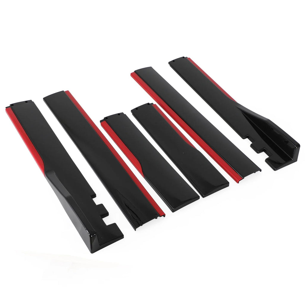 78.7" Universal Side Skirt Extensions Rocker Panel Splitters Lip Polypropylene Fit Benz W205 W204 W203 C Class C200 C250 C300 C350 C63 AMG Generic