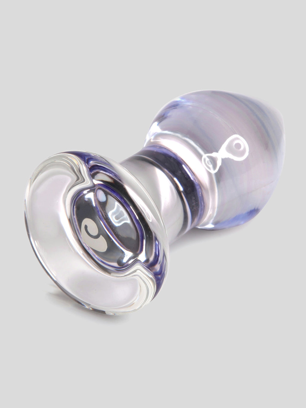 Lovehoney Amethyst Sensual Glass Butt Plug, Clear