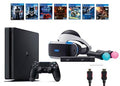PlayStation VR Start Bundle 10 Items:VR Start Bundle,PS4 Slim- Uncharted 4,6 VR Game Disc Until Dawn:Rush of Blood, EVE:Valkyrie,Battlezone,Batman:Arkham VR, DriveClub,Battlezone