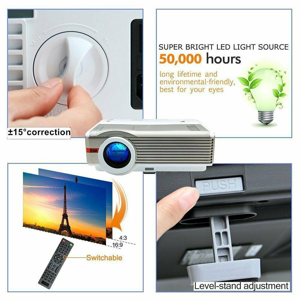hd android wifi projector home theater proyector 150'' movie tv youtube netflix