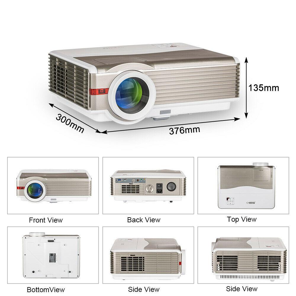 eug 8000lms blue-tooth projector home theater android movie tv hd airplay hdmi