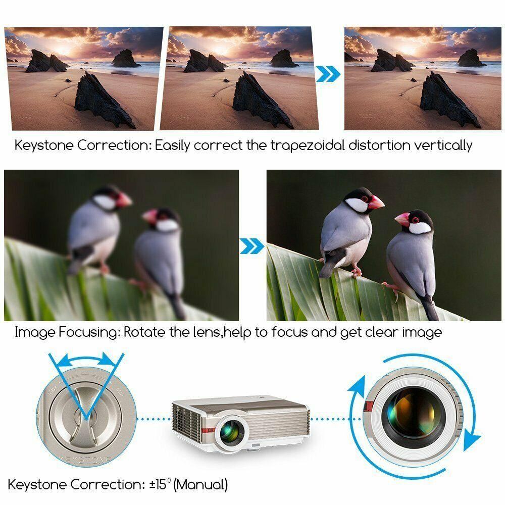 8000lms wifi android projector home theater wireless airplay for ios online tv