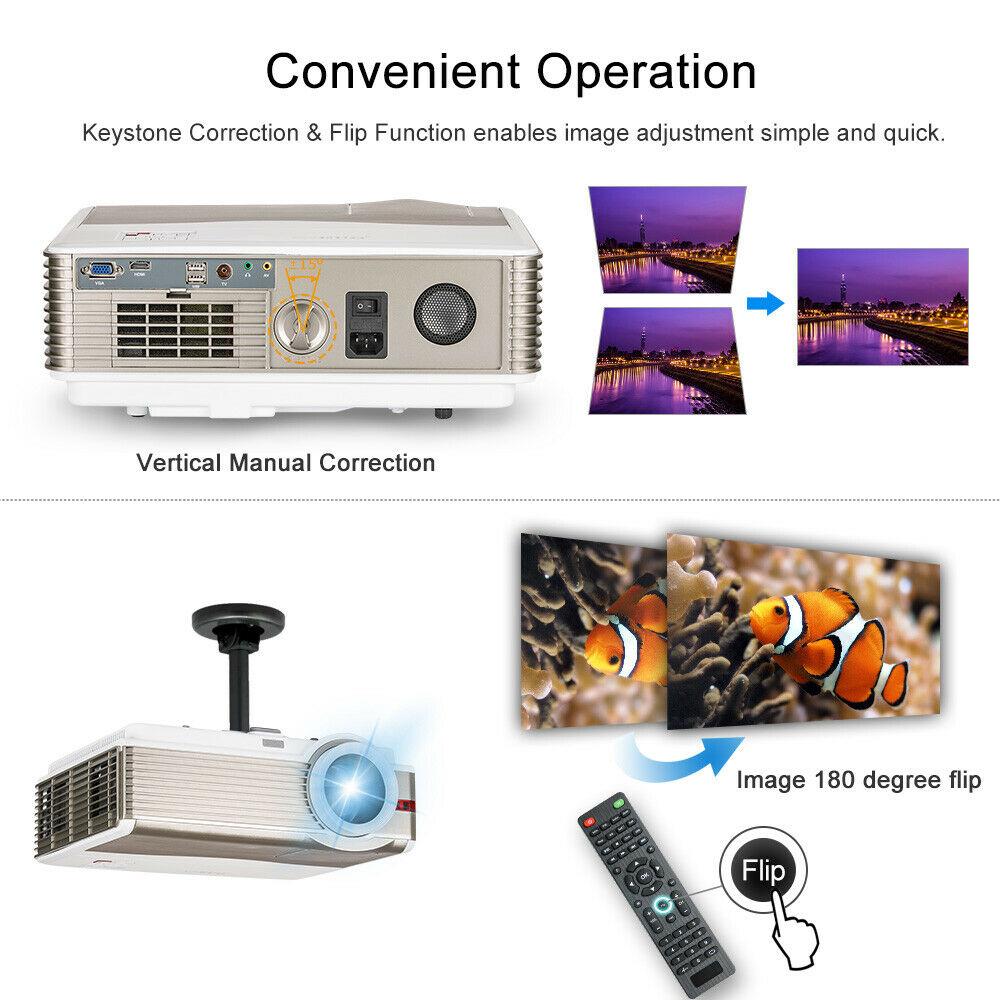 hd android wifi projector home theater proyector 150'' movie tv youtube netflix