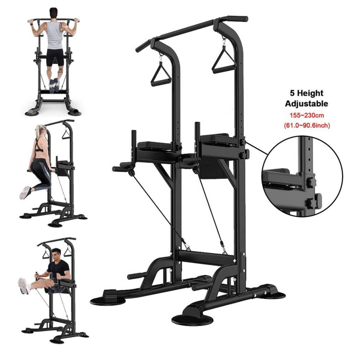 YOHOME PRODUCTS Dip Station Chin Up Bar Core Power Tower Pull Push Home Gym Fitness Equipment