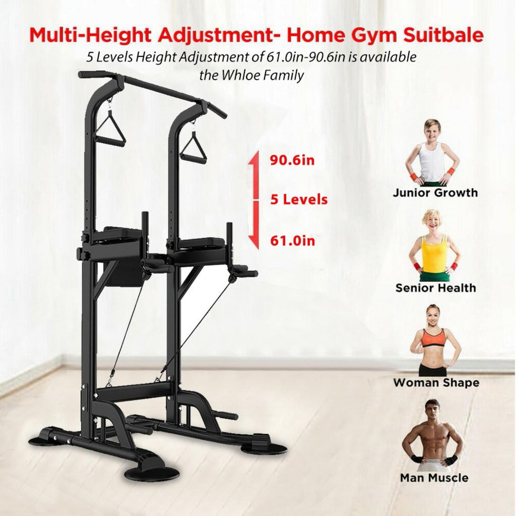 YOHOME PRODUCTS Dip Station Chin Up Bar Core Power Tower Pull Push Home Gym Fitness Equipment