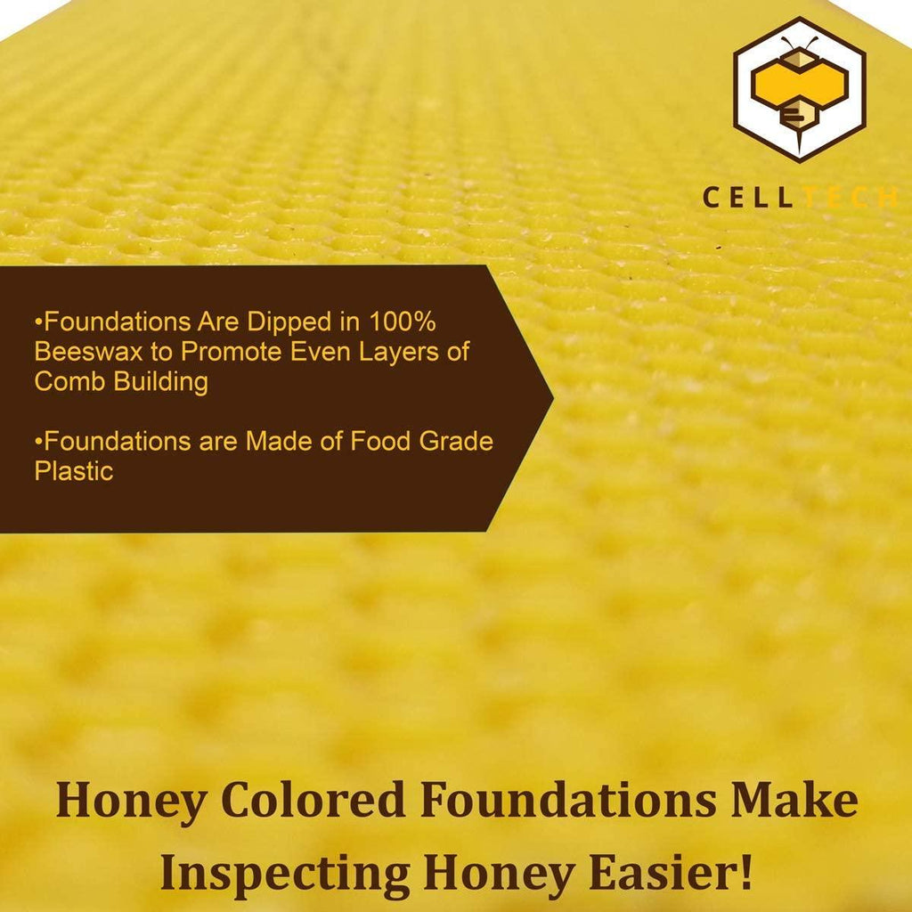 hoover hives 10 frame langstroth beehive dipped in 100% beeswax includes wooden frames &amp; waxed foundations (2 deep boxes, 1 medium box)(fully assembled)