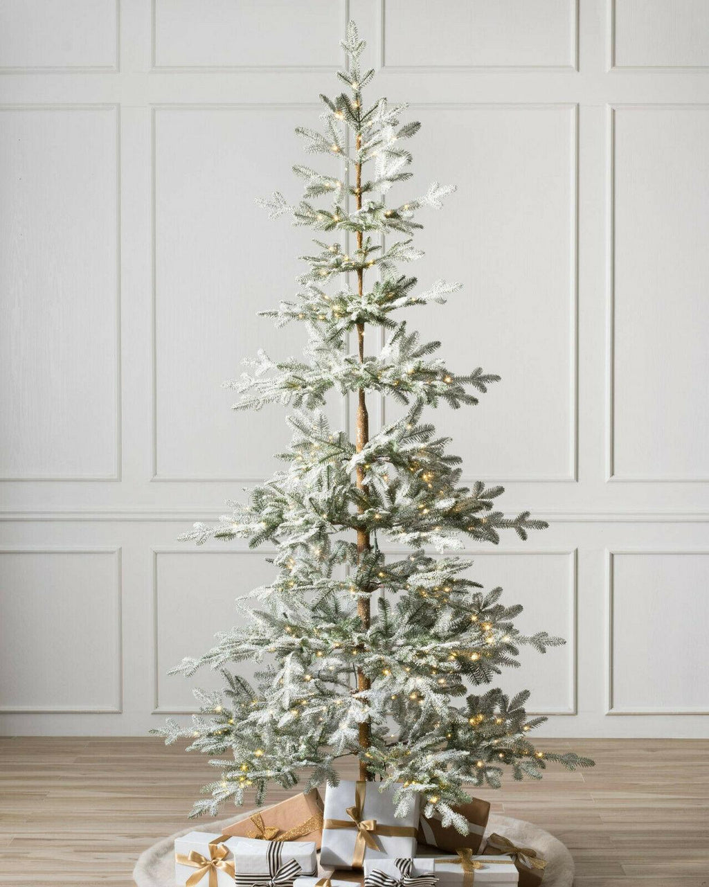 Frosted Alpine Balsam Fir 6.5 Ft Christmas Tree Clear LED  BALSAM HILL