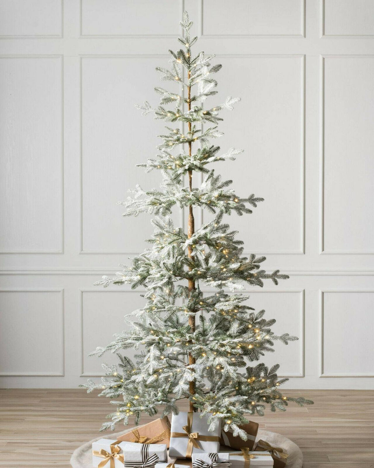 Frosted Alpine Balsam Fir 6.5 Ft Christmas Tree Clear LED  BALSAM HILL