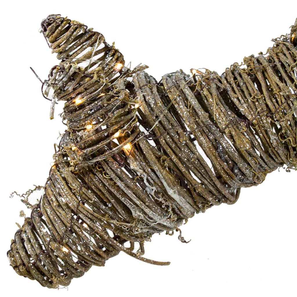 38" LED Drinking Rattan Deer Fawn Christmas Yard Decorations
