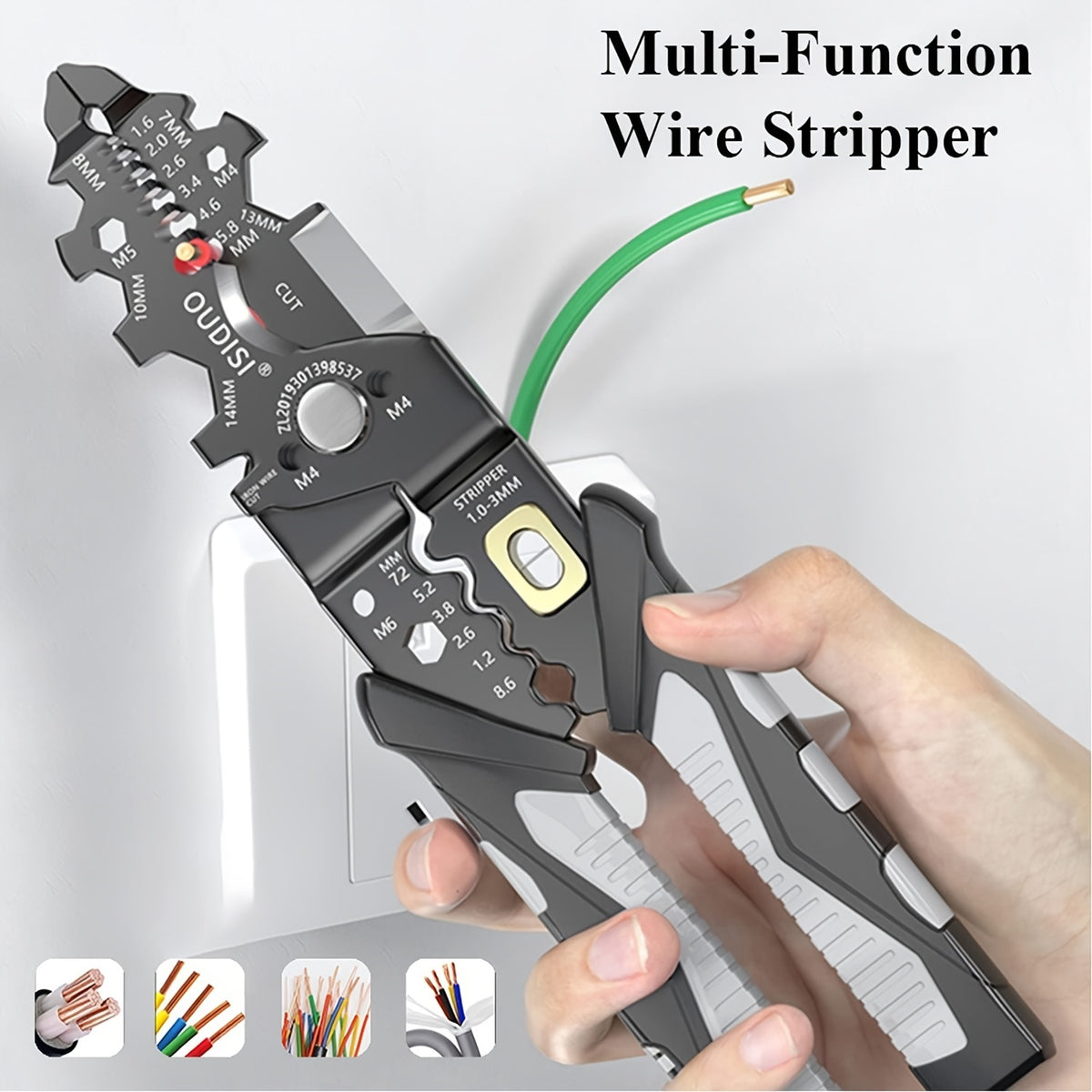 Car Wire Stripper, Multi-function Stripping Pliers, Hardware Tools For Wire Winding, Wire Cutting, Wire Stripping And Wire Pressing