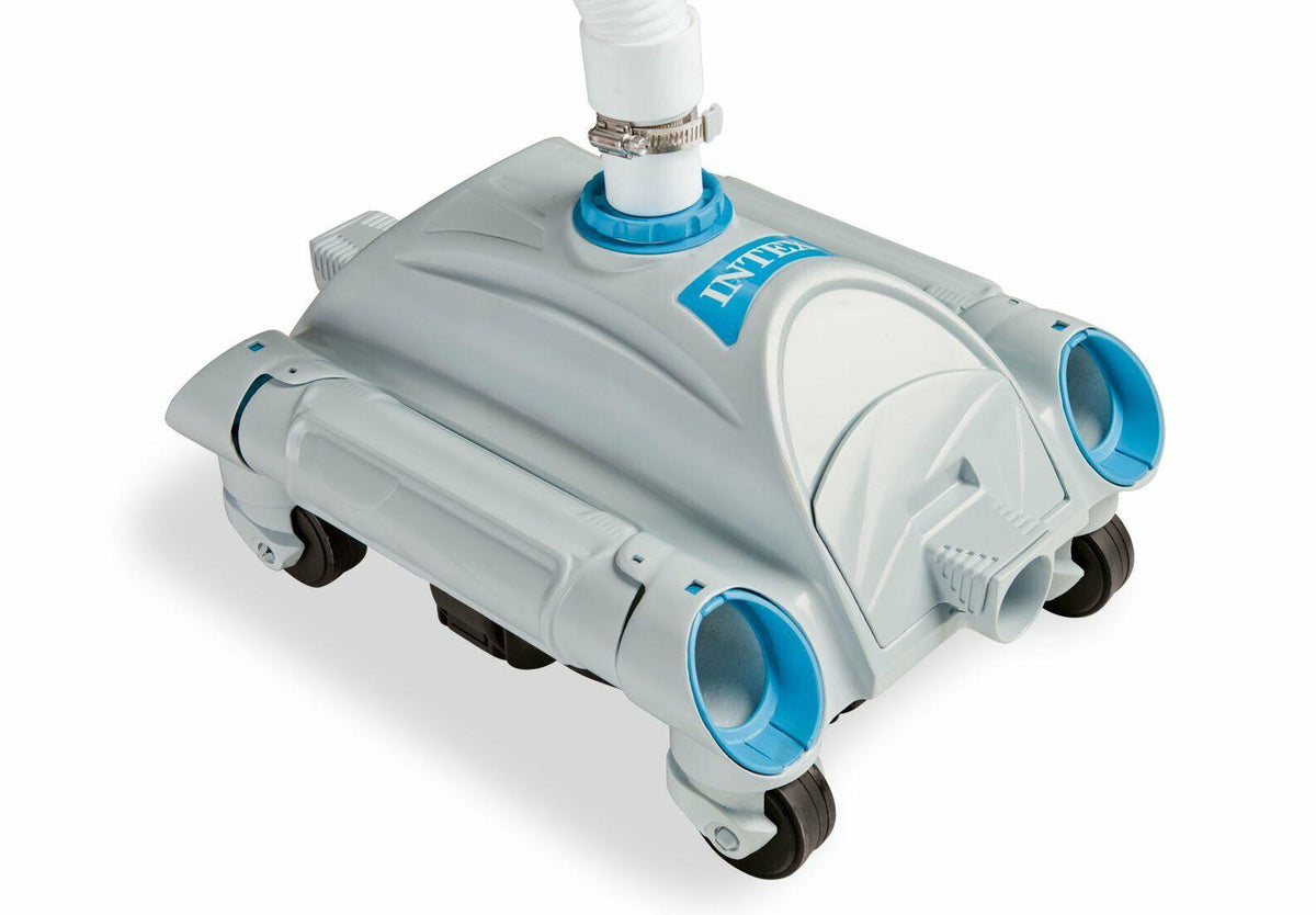 intex pool sand filter pump w/ automatic timer &amp; side vacuum &amp; 1.5” hose 2 pack