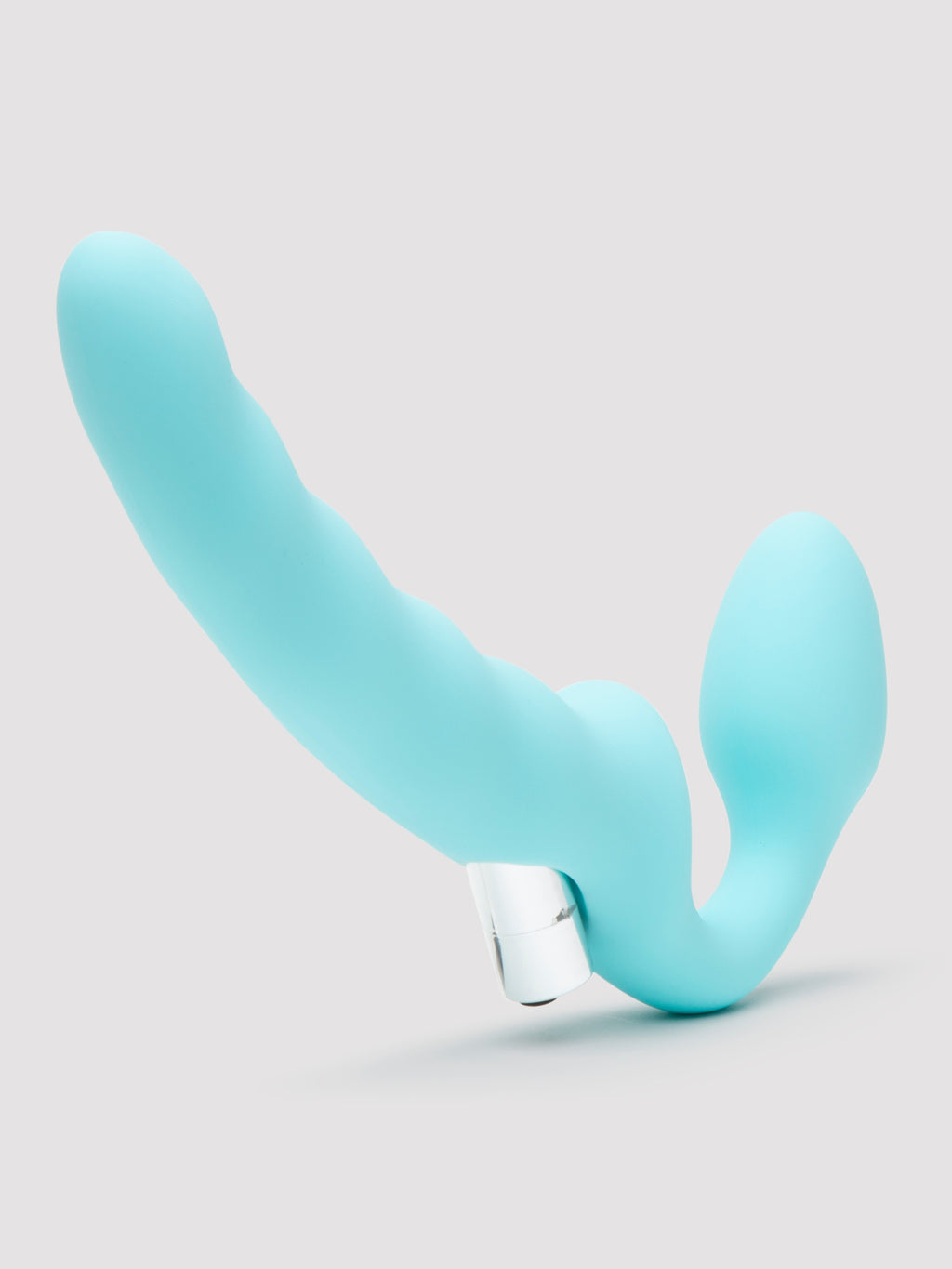 Lovehoney Posable Rechargeable Vibrating Strapless Strap-On, Blue