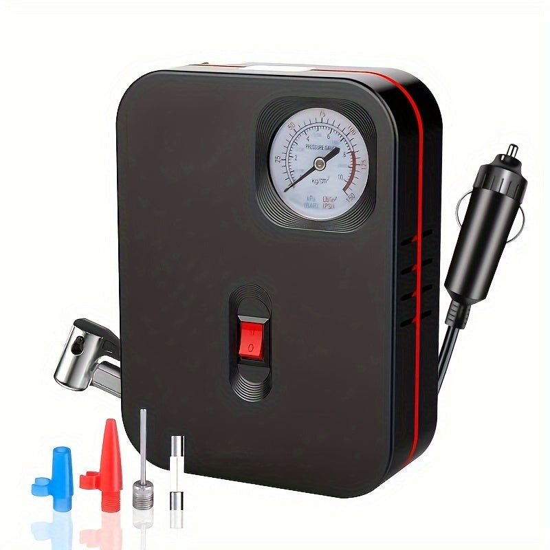 Car Tire Air Compressor, Tire Inflator Pump 12V DC Car Tire Pump With Digital Pressure Gau150PSI With Car Power Adapter Auto Shut Off For Car Tires