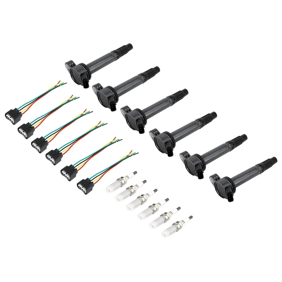 2007-2023 TOYOTA TUNDRA 6PCS Ignition Coils+Connectors+Spark Plug UF487 90919-02251 90919-A2002 Generic