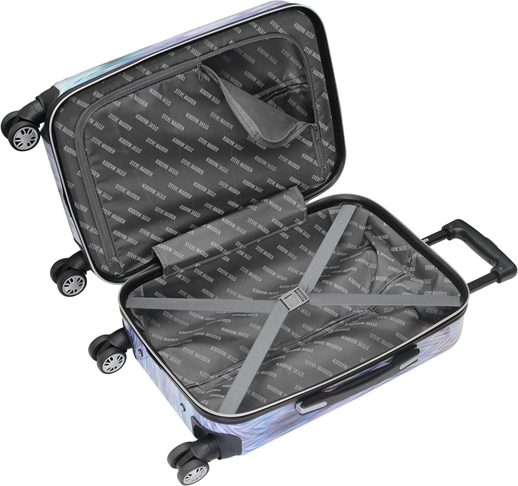 Luggage Collection - 24 Inch Scratch Resistant (ABS+PC) Hardside Mid-sized Suitcase - Durable Lightweight Bag with 8-Rolling Spinner Wheels (Diamond)