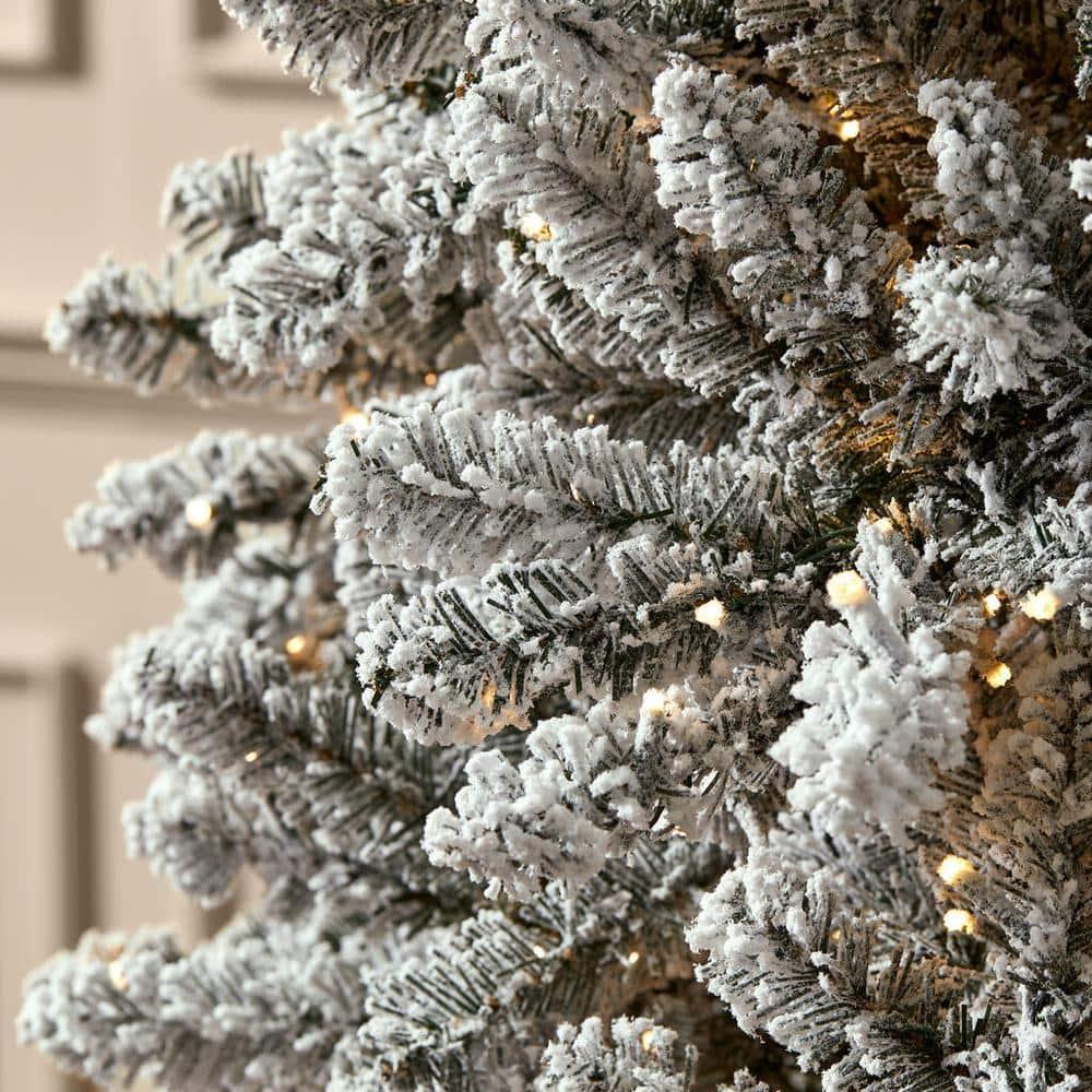 9 ft Starry Light Flocked Christmas Tree