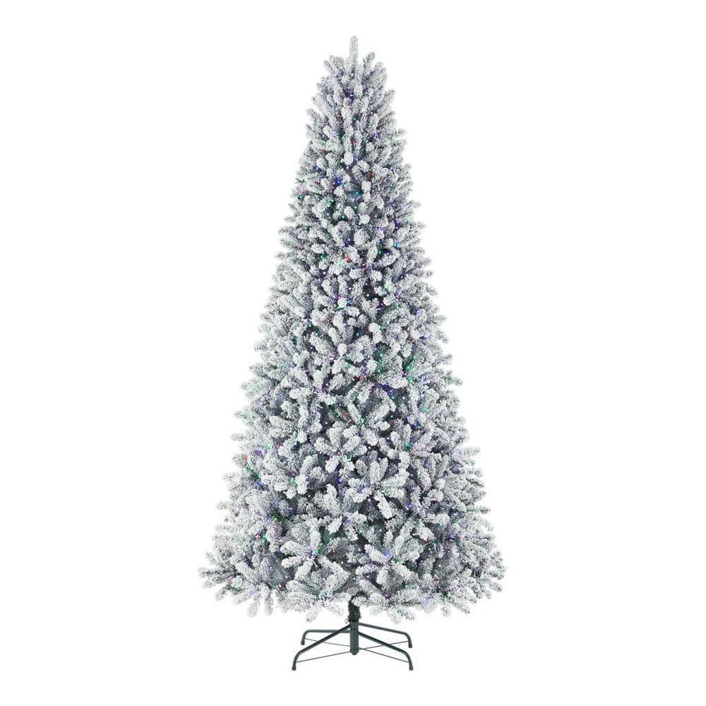 9 ft Starry Light Flocked Christmas Tree