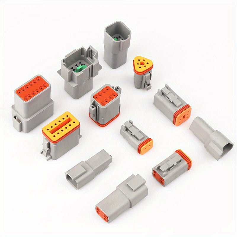 2-12 Pin DT Deutsch Series Waterproof Auto Connector Kits - Complete Set with Crimping & Removal Tools!