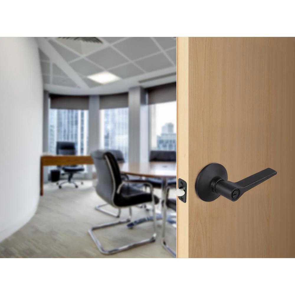 Freedom Matte Black Keyed Entry Door Lever