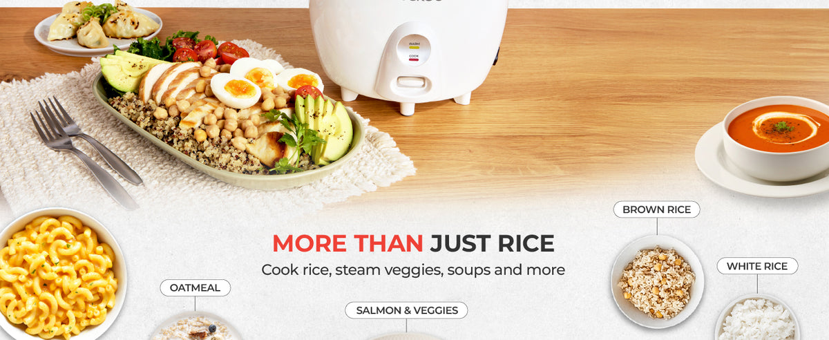 One Touch Rice Cooker 12-Cup Cooked, Small Rice Cooker & Warmer with Steamer Tray, Versatile Grain Cooker, Soup Maker, Auto Keep Warm, 6-Cup Uncooked, White (CR-0601C)