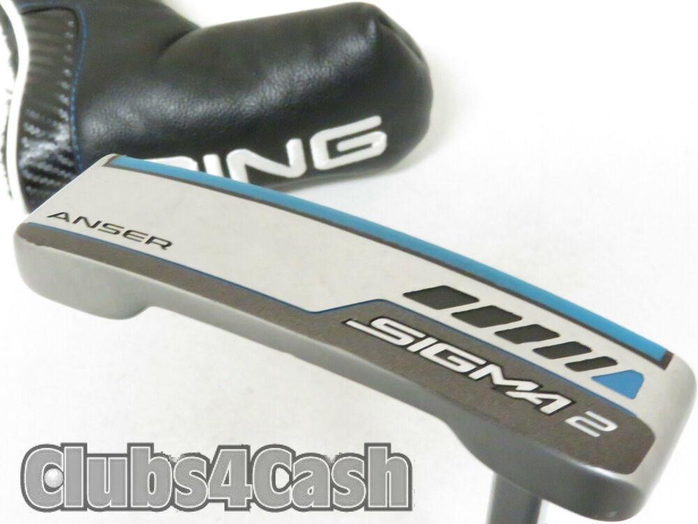 PING Sigma 2 Anser Platinum Putter Black Dot Adjustable 32-36 +Cover .. MINT