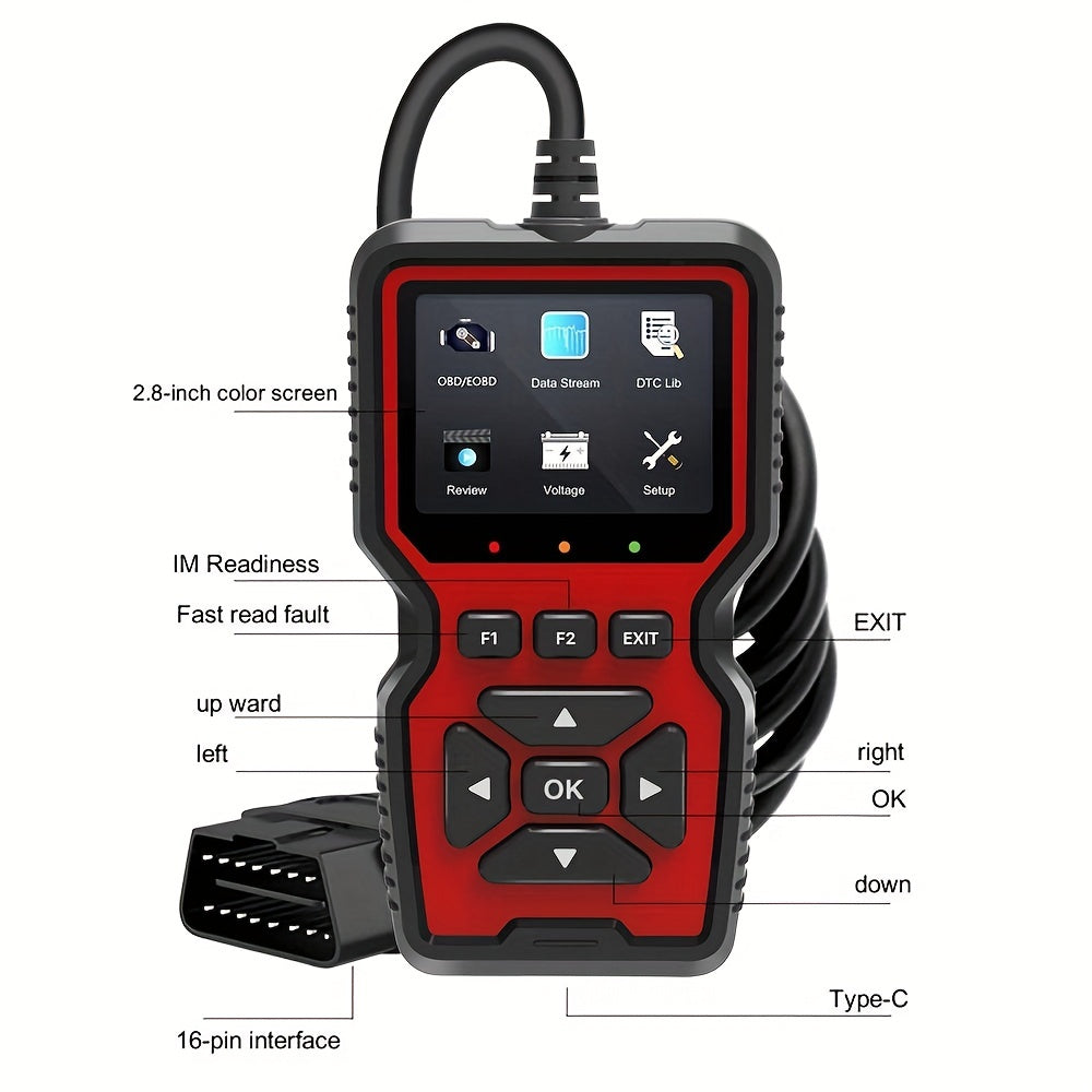 Scanner Fault Diagnosis Tester V519 OBD2 Muti-Languages Support Read & Clear Fault-Code Comprehensive Fault Diagnosis Instrument