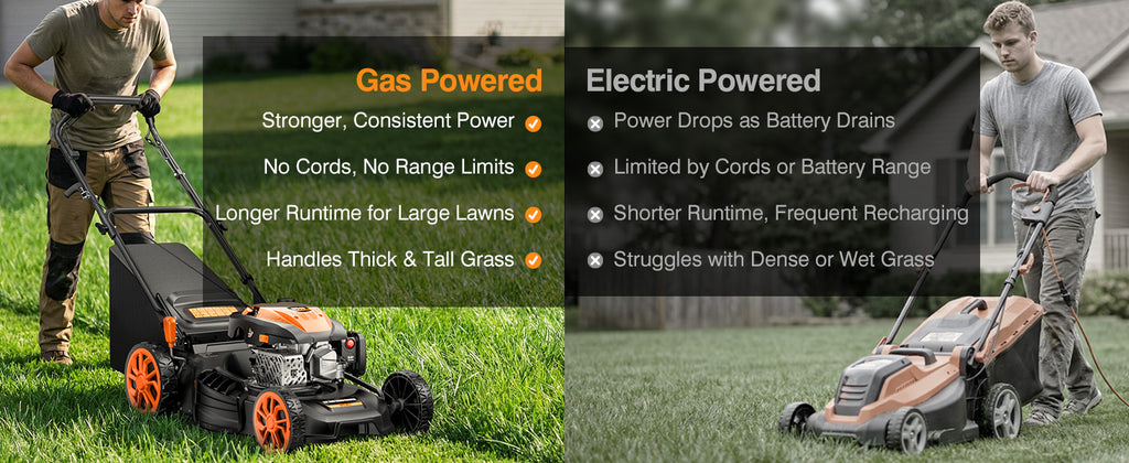21” Self-Propelled Gas Lawn Mower, 170CC 4-in-1 Mulch/Rear Bag/Side Discharge/Rear Discharge, Foldable Gas Powered Lawn Mowers with 7-Position Cutting Height, Walk-Behind Gas Lawnmower (Yellow)