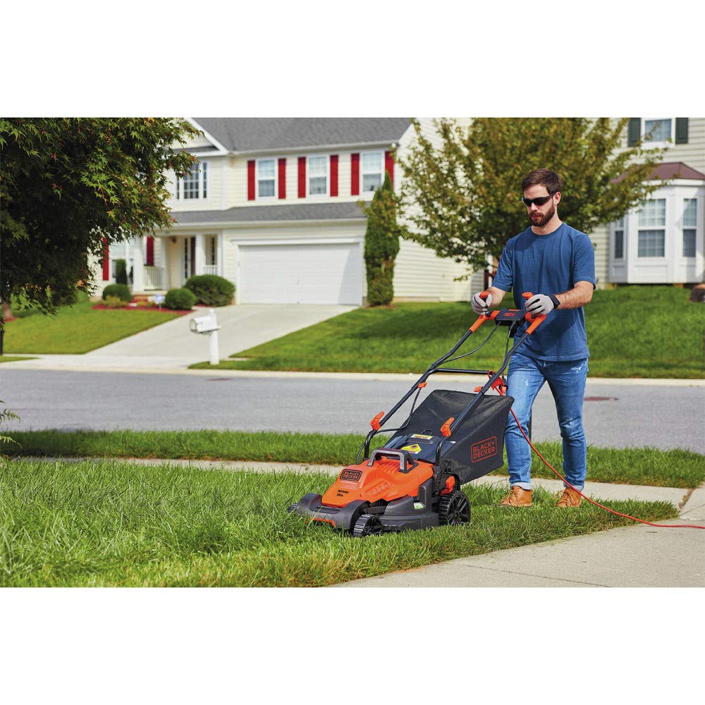 Electric Lawn Mower with Bike Handle, 15-Inch, 10-Amp, Corded (BEMW472BH)