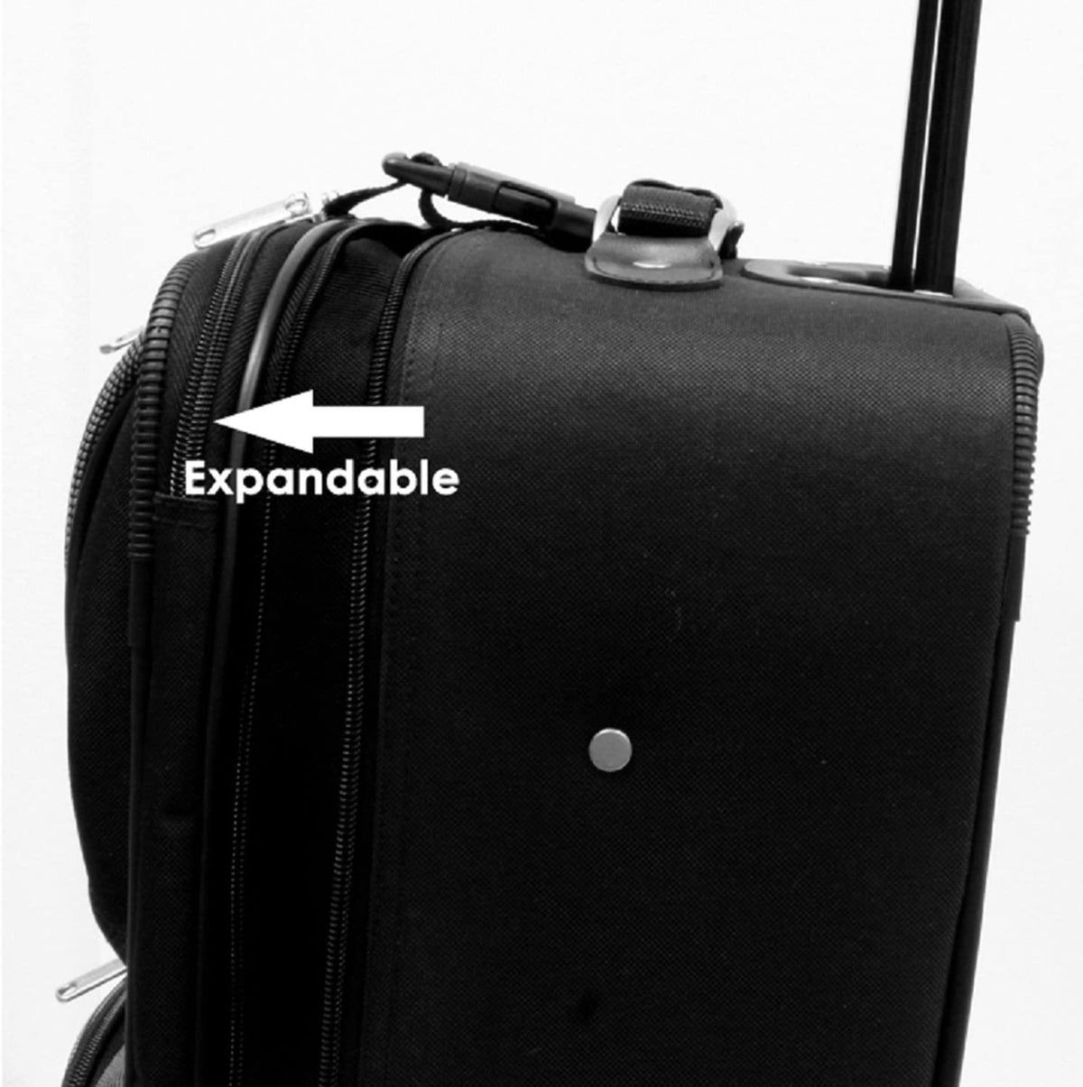 Amsterdam Expandable Rolling Upright Luggage, Gray, 4-Piece Set