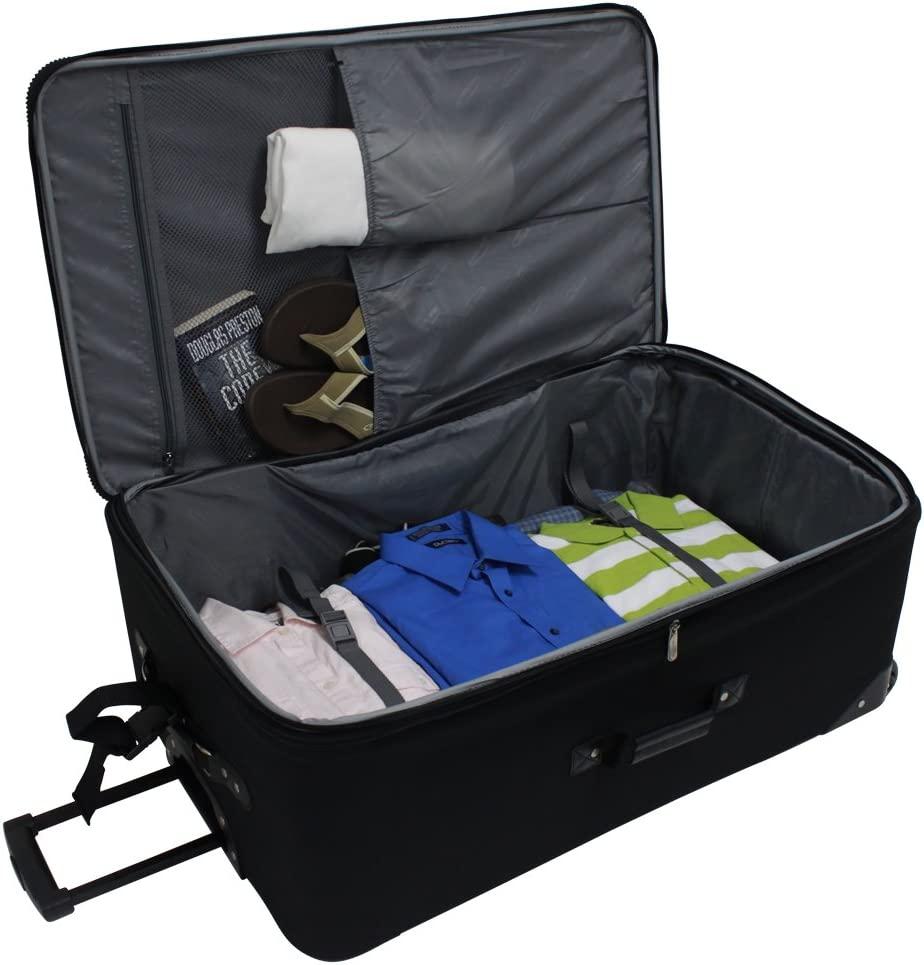 Amsterdam Expandable Rolling Upright Luggage, Burgundy, 8-Piece Set