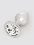 Lovehoney Luxury Crystal Stainless Steel Silver Butt Plug 2.5 Inch, Silver | Silver