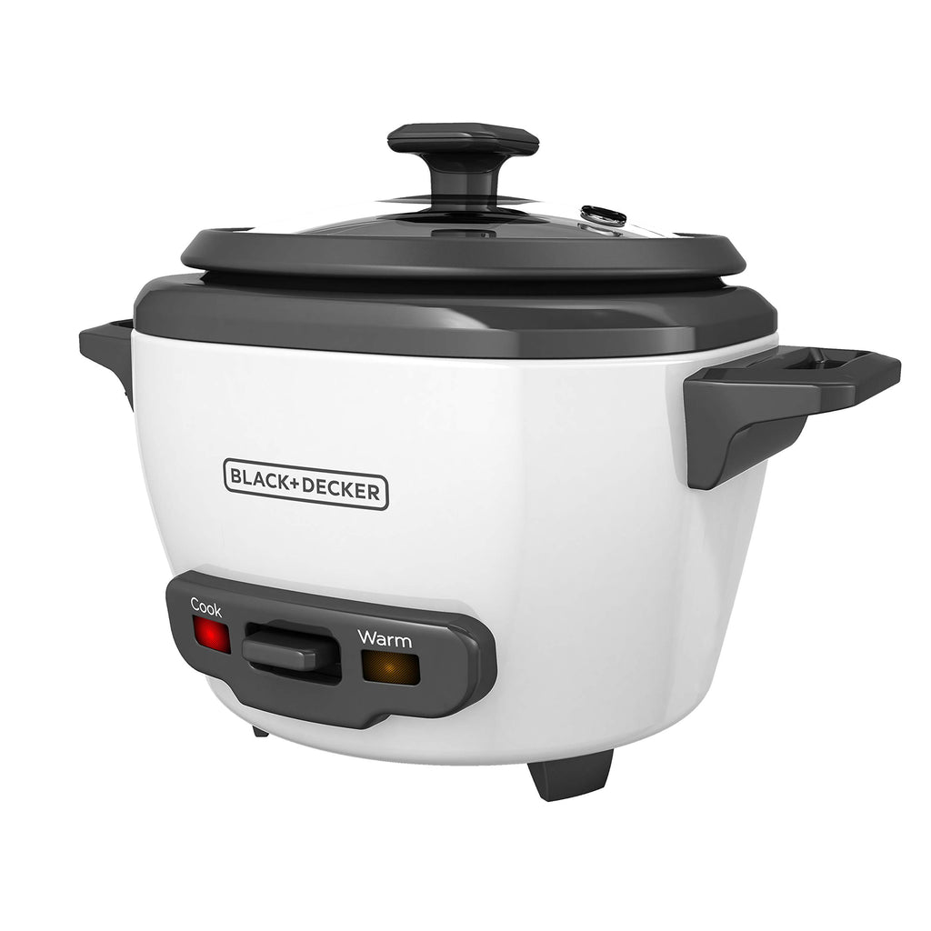 Rice Cooker, 1.5-Cup Uncooked (3-Cup Cooked) Rice, Steaming Basket, Removable Non-Stick Bowl, One-Touch, White